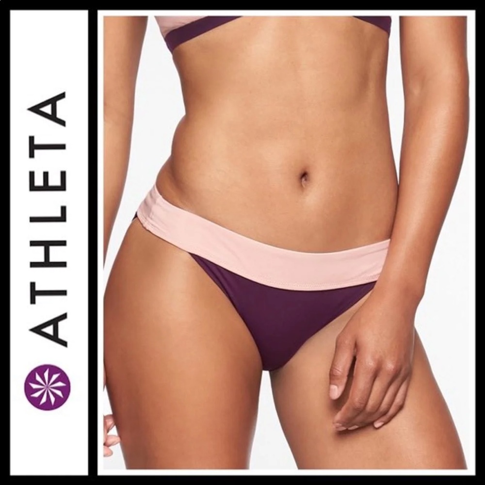 NWT ATHLETA Mod Block Medium Rise Bikini B… - Picture 1 of 3